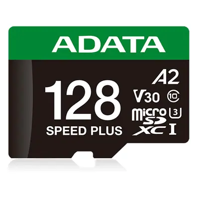 ADATA MicroSD kártya - 128GB microSDXC UHS-I U3 Class10 A2 V30 (R/W: 180/160 MB/s) + adapter