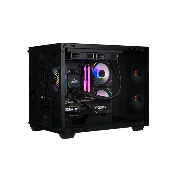 SHARK GAMING PC - RGBeast Mini R500 (Wave mini, R5-7600X, RX9060XT 16G , 1TB NVMe , 16GB , watercooler, Windows 11 h) – 5. kép