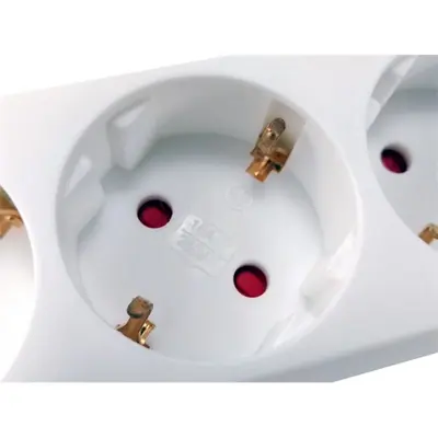 Equip Hálózati Elosztó - 245550 (3 Schuko, Max.: 3500W, 1,5m kábel, fehér) – 2. kép