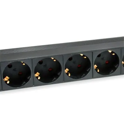 Equip Hálózati Elosztó - 333282 (Schuko, 9 Schuko, Rack 1U, 1,8m kábel, fekete) – 2. kép