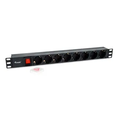 Equip Hálózati Elosztó - 333286 (C14, 8 Schuko, Rack 1U, 1,8m kábel, fekete) – 2. kép