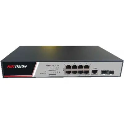 Hikvision Switch PoE - DS-3E2510P (8xGb PoE + 2xGb uplink, 125W, menedzselhető)