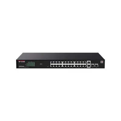 IP-COM Switch Menedzselhető PoE - G2228P-24-410W (24x1Gbps + 2x1Gbps Uplink + 2xSFP; 24af/at PoE+ port; 410W; rack)