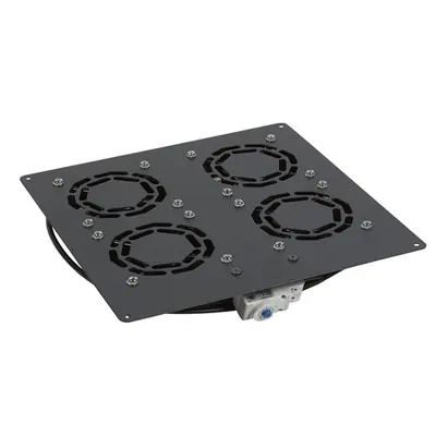 Legrand Rackszekrény ventilátor 19" - 4 ventilátor, termosztát, 320m2 /óra, (Linkeo álló rack szekrényekhez)