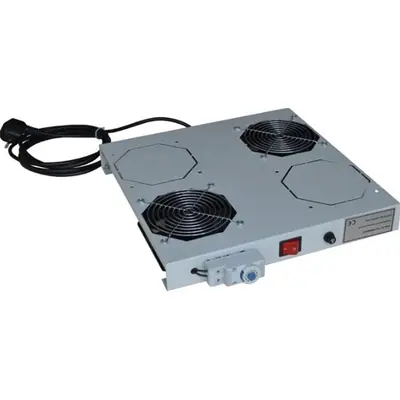 Legrand Rackszekrény ventilátor 19"- 2 ventilátor,termosztát, 160m3/óra,Fekete (19" álló Evoline/Estap rackszekrényhez)