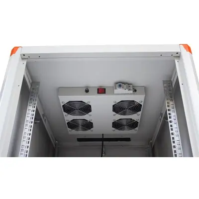 Legrand Rackszekrény ventilátor 19"- 4 ventilátor,termosztát, 320m3/óra,Fekete (19" álló Evoline/Estap rackszekrényhez)