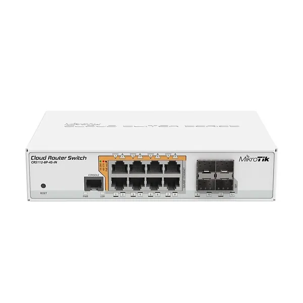 Mikrotik RouterBoard CRS112-8P-4S-IN 8-port PoE 4xSFP port Cloud Router Switch