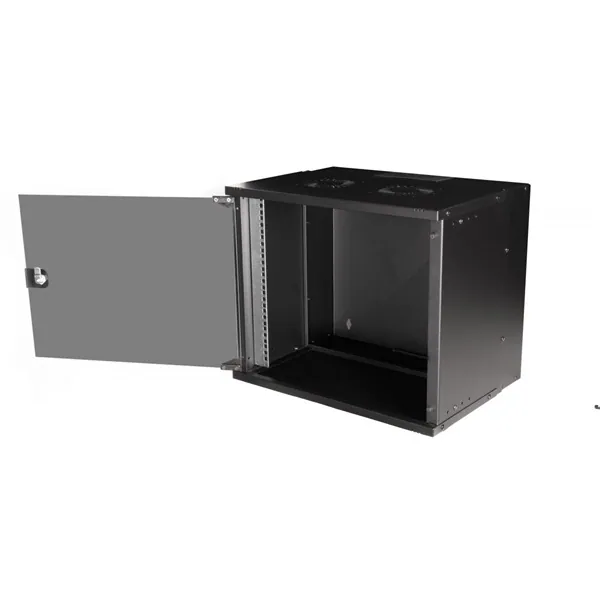 Equip Fali Rackszekrény - EWM-09-5440-B (19", 9U, 540x400mm, lapra szerelt, fekete) – 3. kép