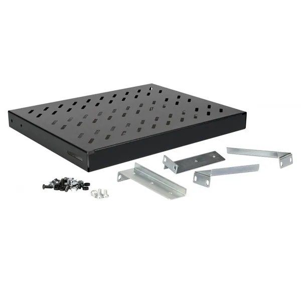 Equip Rackszekrény kiegészítő - EZVS-19-1-35-B (Fix polc, 19", 1U, Mélység: 350mm, fekete) – 3. kép