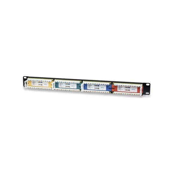 Manhattan Patch panel - CAT6 UTP színezett patch panel, 24 portos, 1U, Fekete – 2. kép