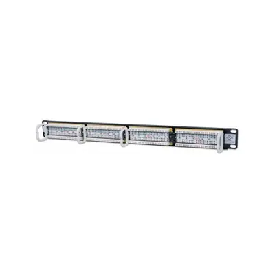 Manhattan Patch panel - CAT6 UTP patch panel, 24 portos, 1U, Fekete – 2. kép