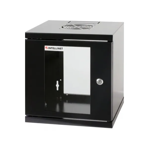 Manhattan Rackszekrény - 10" fali kivitel (6U, 320 (h) x 300 (w) x 300 (d) mm, Összeszerelt, Fekete) – 2. kép