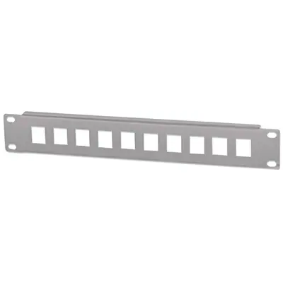Manhattan Patch panel - Üres patch panel, 10 portos, 10" 1U, Szürke