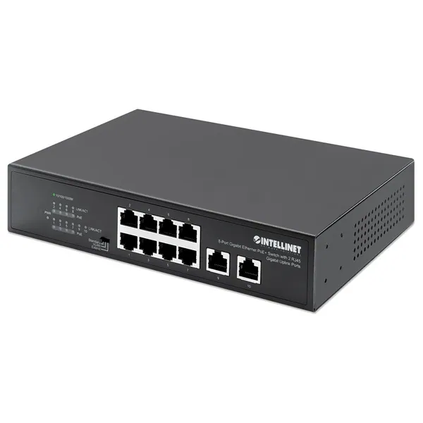 Manhattan Switch PoE - 8 port, 8db 1Gbps PoE+ + 2 db 1Gbps Uplink, 120W