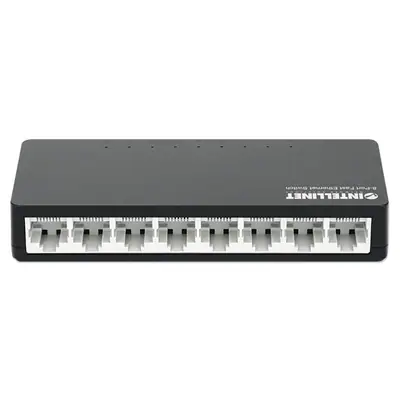 Manhattan Switch - 8 port, 100Mbps, műanyag, IEEE 802.3az, Fekete