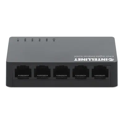 Manhattan Switch - 5 port, 1Gbps, műanyag, IEEE 802.3az, Fekete