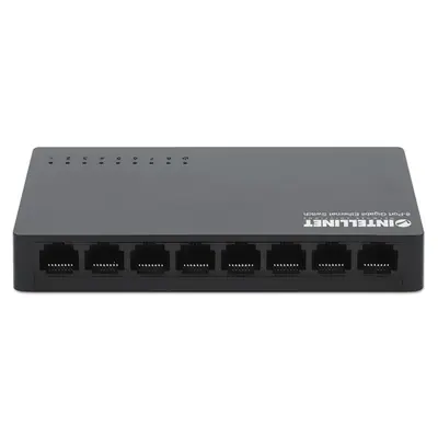 Manhattan Switch - 8 port, 1Gbps, műanyag, IEEE 802.3az, Fekete