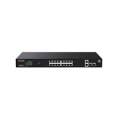 Tenda Switch Menedzselhető PoE - TEG2220P-16-250W (16x1Gbps + 2x1Gbps Uplink + 2xSFP; 16af/at PoE+ port; 250W; rack)