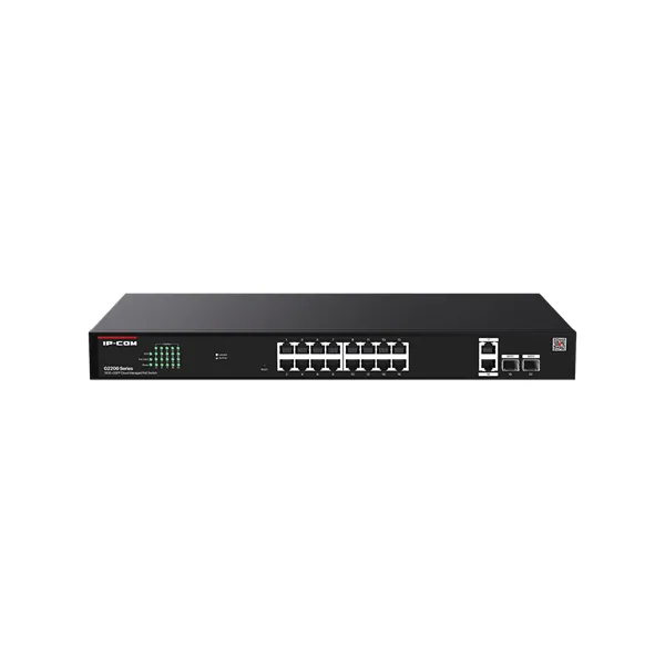 Tenda Switch Menedzselhető PoE - TEG2220P-16-250W (16x1Gbps + 2x1Gbps Uplink + 2xSFP; 16af/at PoE+ port; 250W; rack)