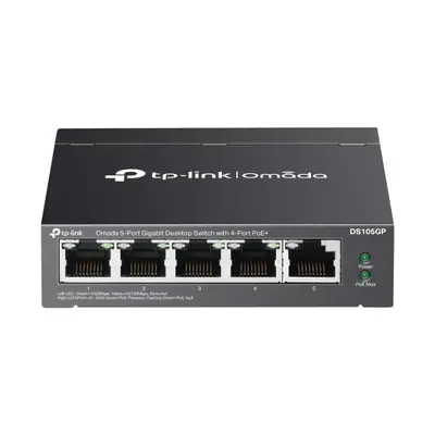 TP-Link Switch  PoE - DS105GP (5port 1Gbps; 4x at PoE+ port; 65W)