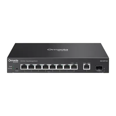 TP-Link Switch Menedzselhető - ES210XPP-M2 (Omada; 8x 2,5Gbps; 1x 10Gbps SFP+; 8x 802.3af/at PoE++ port; 200W PoE)