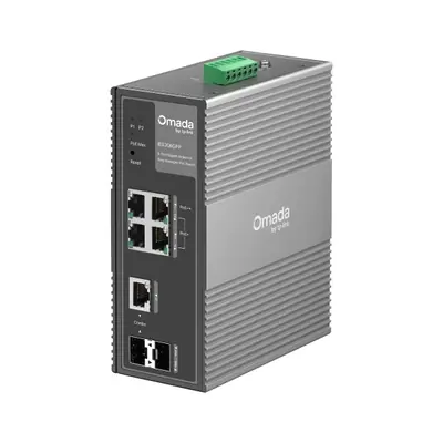 TP-Link Switch Industrial PoE - IES206GPP (4x 1Gbps bt/at/af PoE port; 1x Combo + 1x SFP port; 120W; DC 12-57V; DIN-sín)