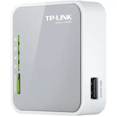 TP-Link Router WiFi N 3G - TL-MR3020 (150Mbps 2,4GHz; 4port 100Mbps; USB, UMTS/HSPA/EVDO modem komp.)