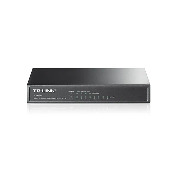 TP-Link Switch PoE - TL-SF1008P (8port 100Mbps; 8/4 af PoE port, 57W)