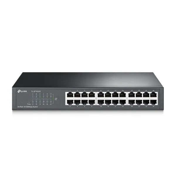 TP-Link Switch - TL-SF1024D (24 port, 100Mbps; fém ház, rackbe szerelhető)