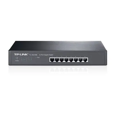 TP-Link Switch - TL-SG1008 (8 port, 1000Mbps; fém ház, rackbe szerelhető) – 2. kép
