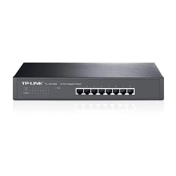 TP-Link Switch - TL-SG1008 (8 port, 1000Mbps; fém ház, rackbe szerelhető) – 2. kép