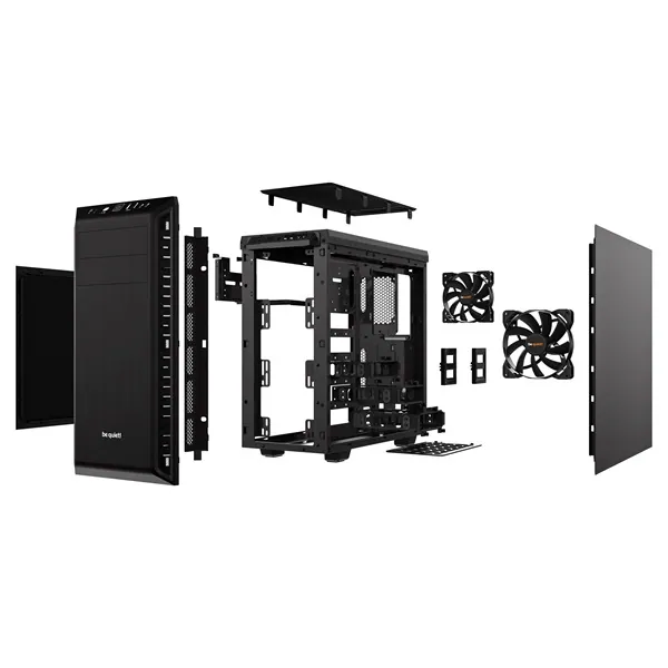 Be Quiet! Számítógépház - Pure Base 600 Black (ATX, fekete) – 4. kép