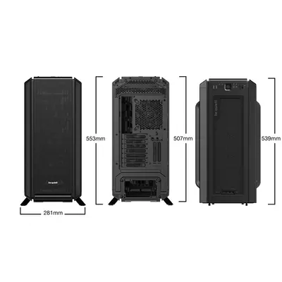 Be Quiet! Számítógépház - Silent Base 802 Black (ATX, fekete) – 2. kép