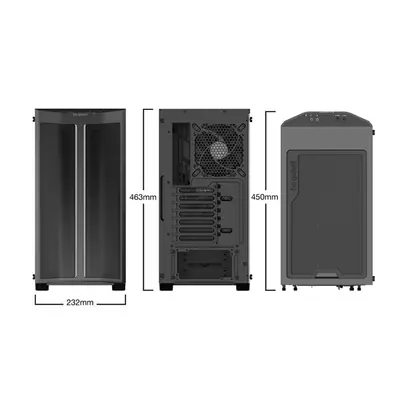 Be Quiet! Számítógépház - Pure Base 500DX Black (ATX, edzett üveg oldallap, fekete) – 2. kép