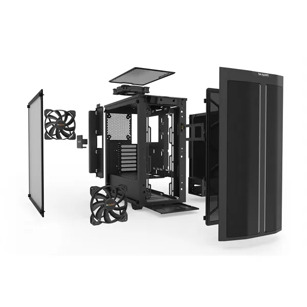 Be Quiet! Számítógépház - Pure Base 500DX Black (ATX, edzett üveg oldallap, fekete) – 4. kép