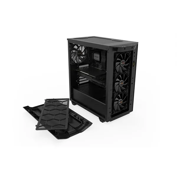 Be Quiet! Számítógépház - Pure Base 500DX Black (ATX, edzett üveg oldallap, fekete) – 7. kép