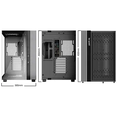 Be Quiet! Számítógépház - LIGHT BASE 600 DX Black (ATX, edzett üveg oldallap, fekete) – 2. kép