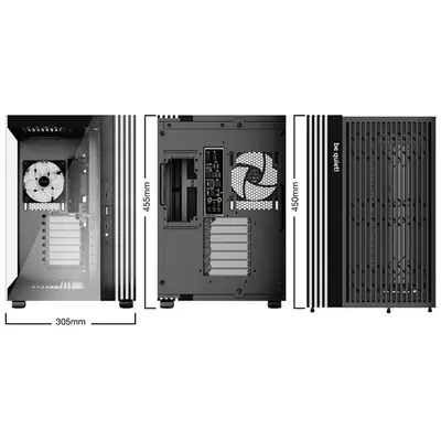 Be Quiet! Számítógépház - LIGHT BASE 600 LX Black (ATX, edzett üveg oldallap, fekete) – 2. kép