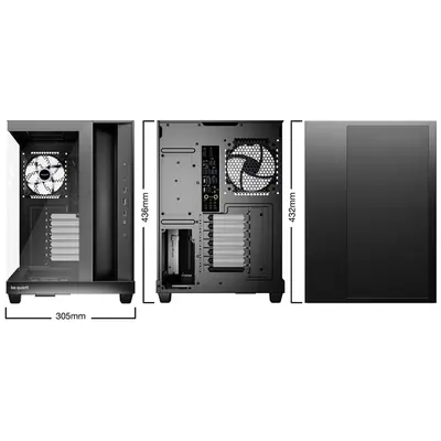 Be Quiet! Számítógépház - LIGHT BASE 500 LX Black (ATX, edzett üveg oldallap, fekete) – 2. kép