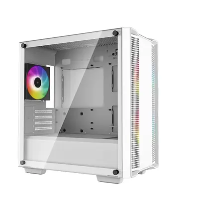 DeepCool Számítógépház - CC360 ARGB WH (fehér, ablakos, 3x12cm ventilátor, Mini-ITX / Micro-ATX, 1xUSB3.0, 1xUSB2.0) – 2. kép