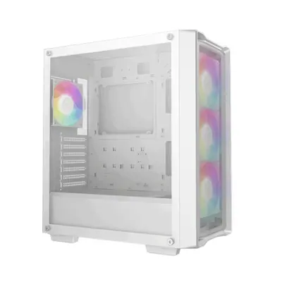 DeepCool Számítógépház - CC560 MESH WH V2 (ablakos, 4x12cm A-RGB ventilátor, ATX, 2xUSB3.0, fehér) – 2. kép