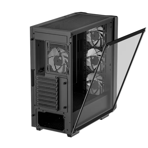 DeepCool Számítógépház - CC560 V2 (fekete, ablakos, 4x12cm LED venti, Mini-ITX / Micro-ATX / ATX, 1xUSB3.0, 1xUSB2.0) – 7. kép