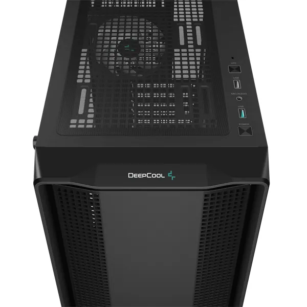 DeepCool Számítógépház - CC560 V2 (fekete, ablakos, 4x12cm LED venti, Mini-ITX / Micro-ATX / ATX, 1xUSB3.0, 1xUSB2.0) – 8. kép