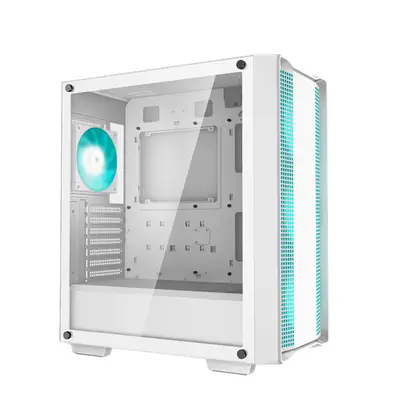DeepCool Számítógépház - CC560 WHITE V2 (fehér, ablakos, 4x12cm LED venti, ATX, 1xUSB3.0, 1xUSB2.0, fehér) – 2. kép