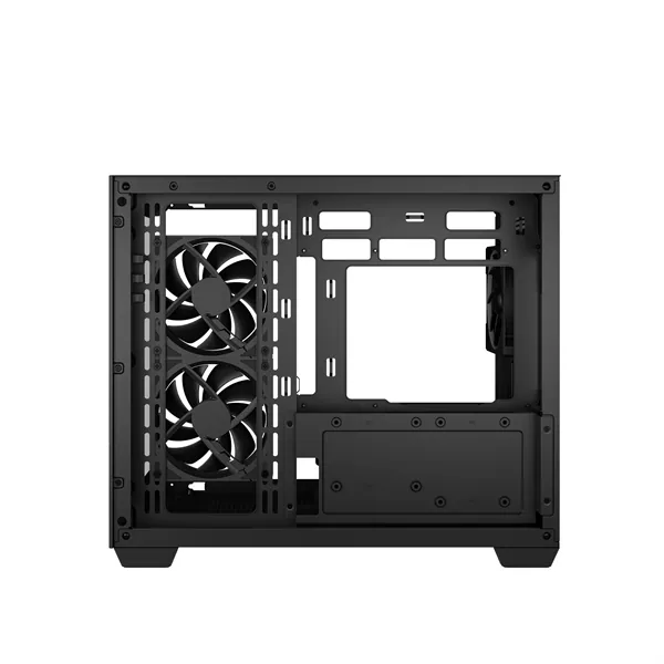 DeepCool Számítógépház - CG330 3F (fekete, ablakos, 3x12cm A-RGB, BTF, mATX, 2xUSB3.0, 1xUSB2.0) – 5. kép