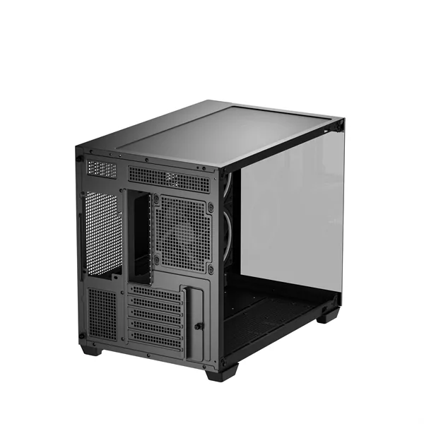 DeepCool Számítógépház - CG330 3F (fekete, ablakos, 3x12cm A-RGB, BTF, mATX, 2xUSB3.0, 1xUSB2.0) – 6. kép