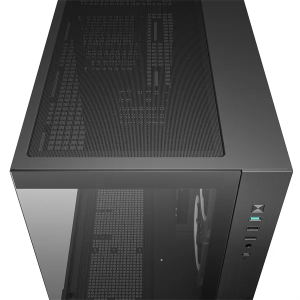 DeepCool Számítógépház - CG330 3F (fekete, ablakos, 3x12cm A-RGB, BTF, mATX, 2xUSB3.0, 1xUSB2.0) – 7. kép