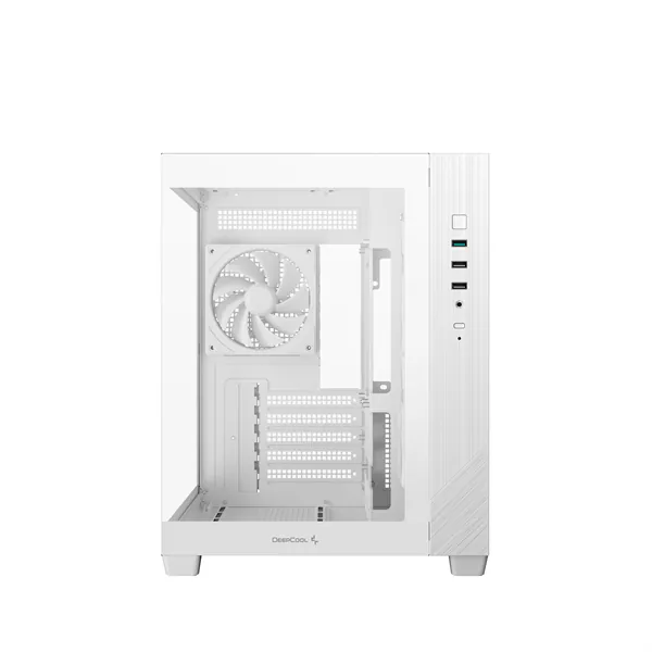 DeepCool Számítógépház - CG330 3F WH (fehér, ablakos, 3x12cm A-RGB, BTF, mATX, 2xUSB3.0, 1xUSB2.0) – 3. kép
