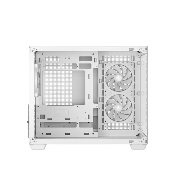 DeepCool Számítógépház - CG330 3F WH (fehér, ablakos, 3x12cm A-RGB, BTF, mATX, 2xUSB3.0, 1xUSB2.0) – 4. kép