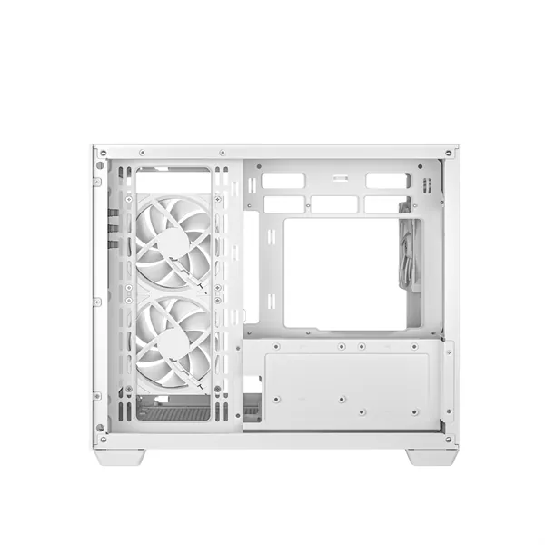 DeepCool Számítógépház - CG330 3F WH (fehér, ablakos, 3x12cm A-RGB, BTF, mATX, 2xUSB3.0, 1xUSB2.0) – 5. kép
